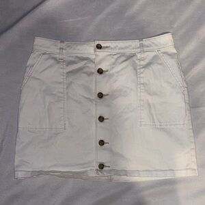 a.n.a White Button-Front Mini Skirt